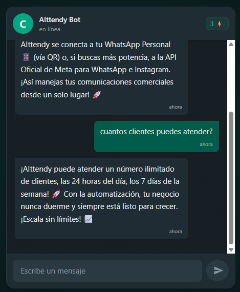 Interfaz de Chat AIttendy